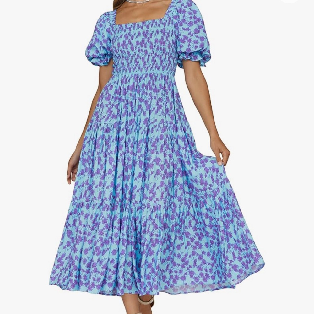 Zessica Amazon Puff sleeve Maxi Dress